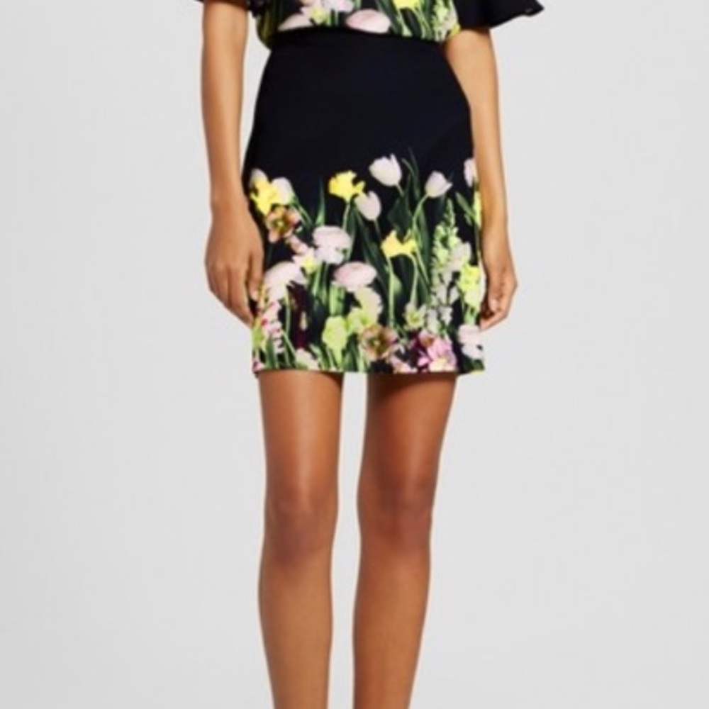 Victoria Beckham for Target Floral Mini Skirt NWOT